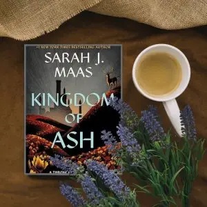 Literary adventure book with coffee and lavender