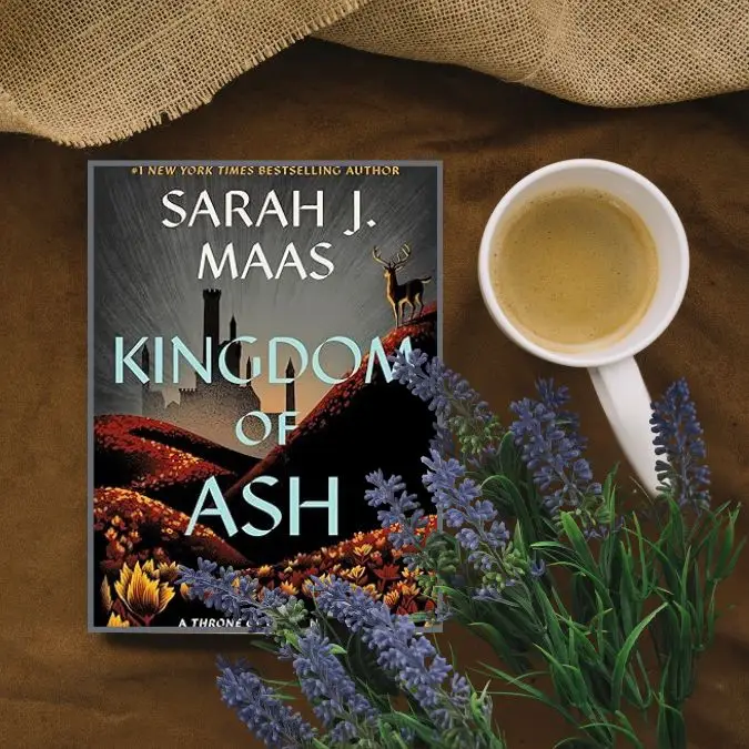 Literary adventure book with coffee and lavender