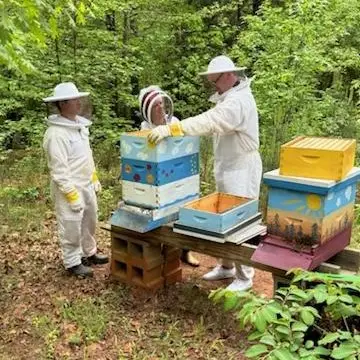 Donna, Anthony, Lance beekeepers